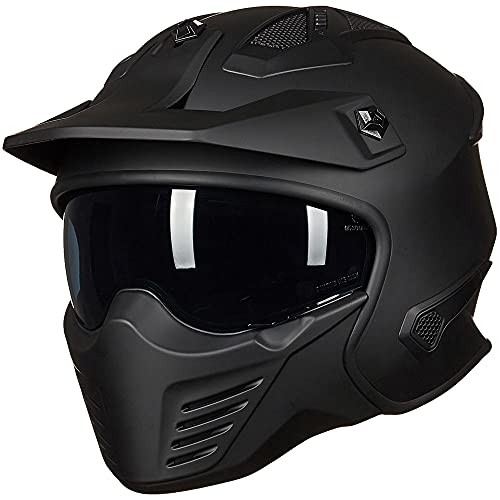 Open face motorcycle half - face, 3/4